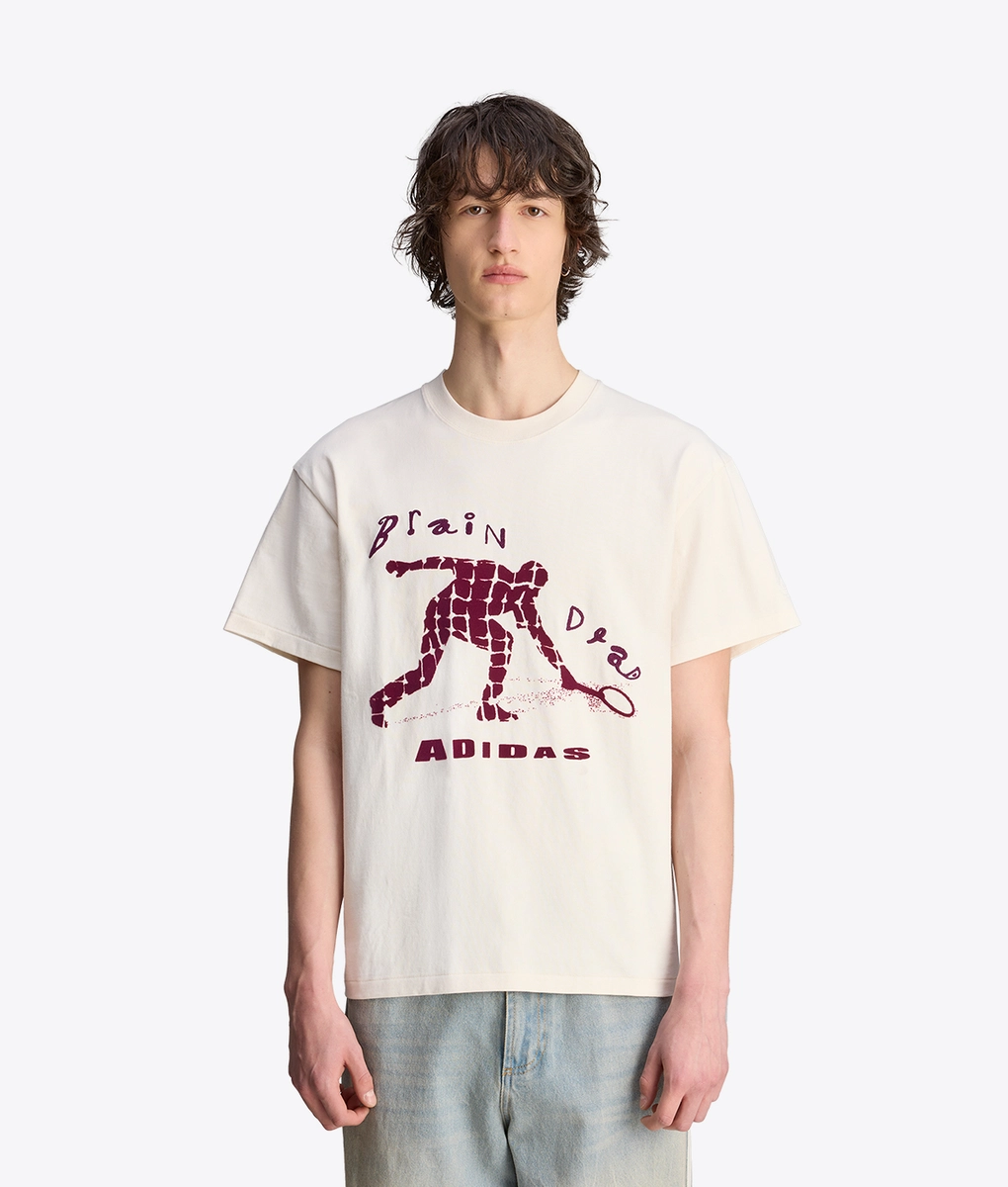 【ブランドコラボ】BRAIN DEAD × ADIDAS/テニス Tシャツ Brain Dead x Adidas Tennis T-shirt - Natural