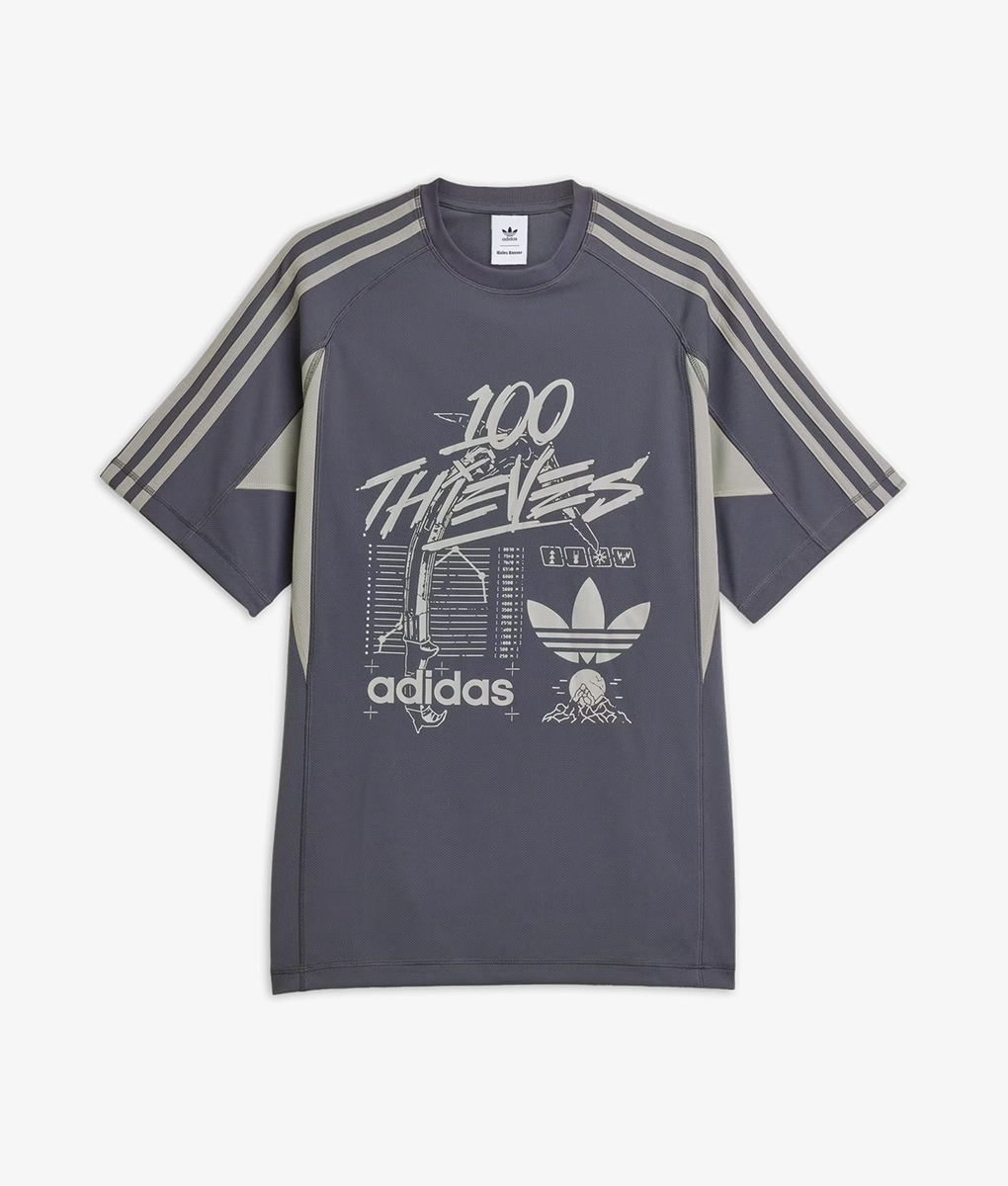 adidas｜x 100 Thieves Tシャツ 柔らかな手触り お洒落 グレー アディダス 100 Thieves Tシャツ - グレー | アディダス ジャパン
