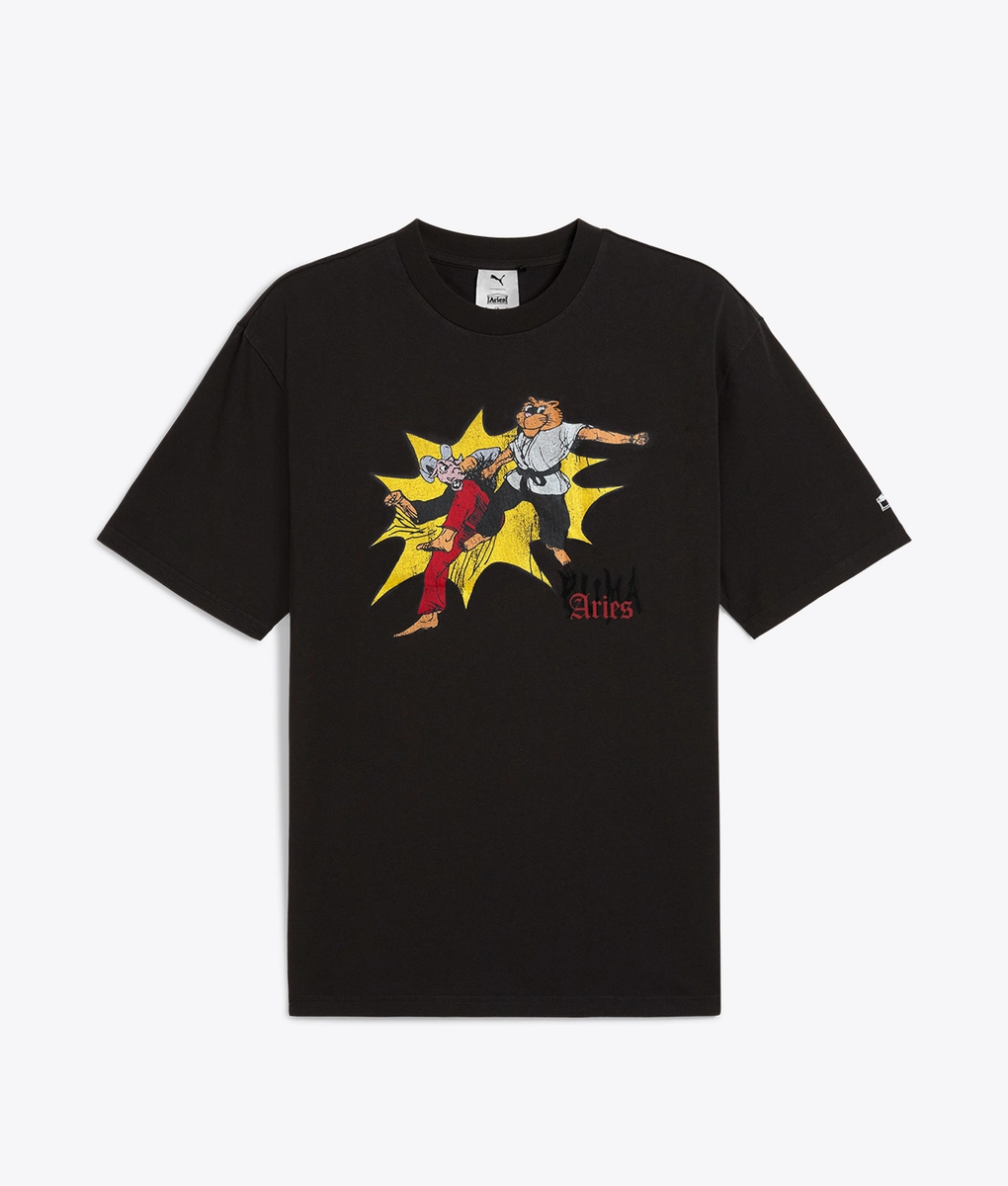 【Aries】Tシャツ Puma - PUMA X ARIES GRAPHIC TEE PUMA BLACK l Buy Men's Tee Online