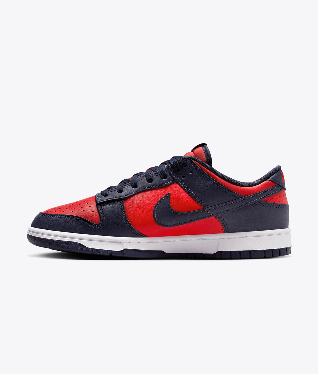 nike dunk low red white black