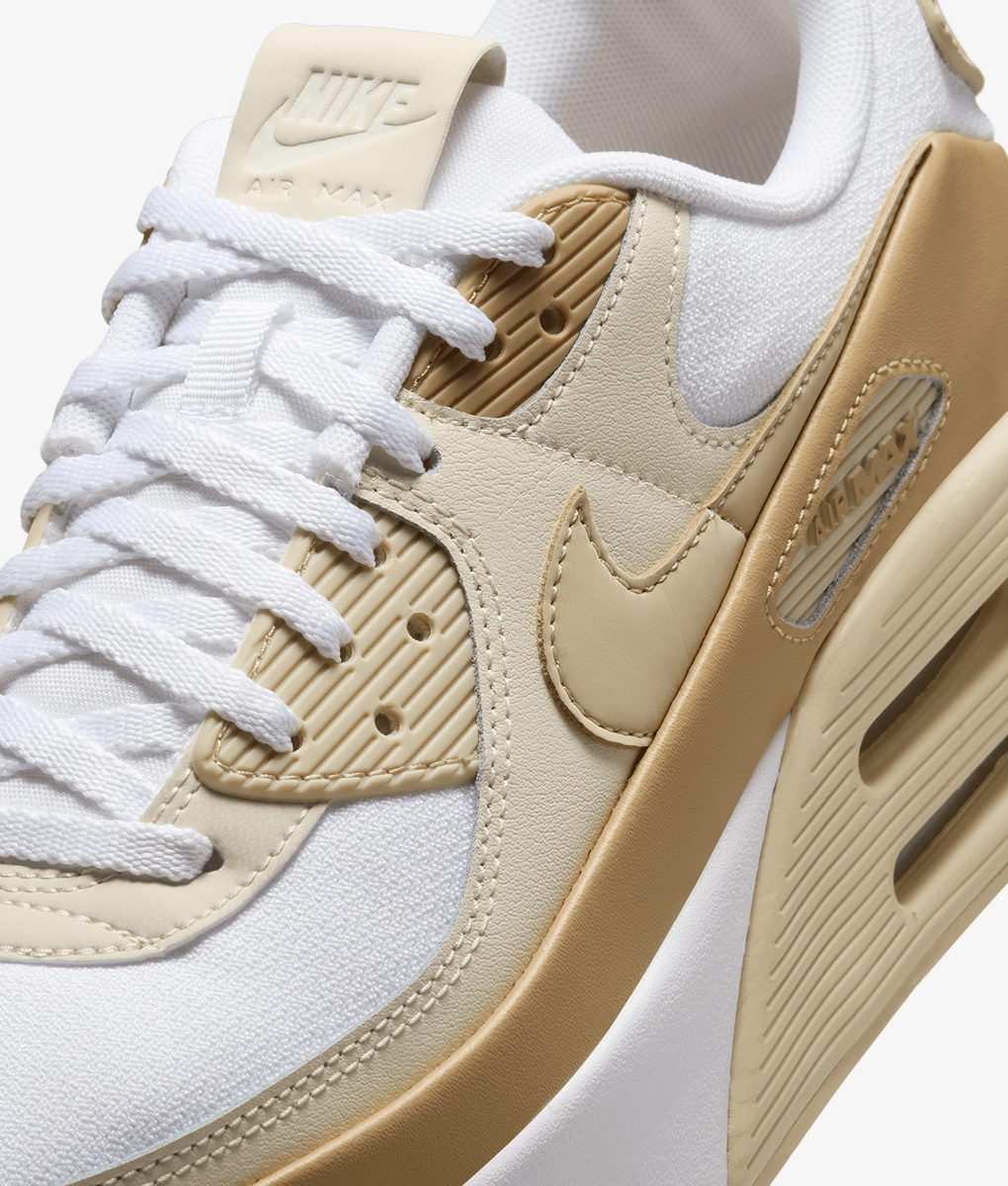 ◆Nike◆ Air Max 90 LV8 W White Club Gold Coconut Milk Team nike-air-max-90-lv8-whiteteam-