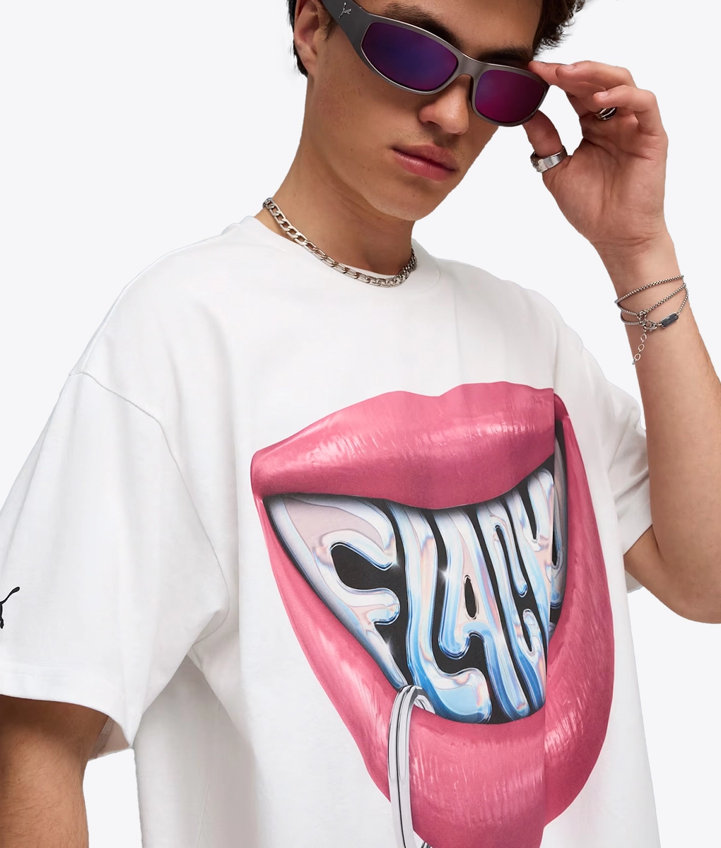 Puma - PUMA X A$AP ROCKY FLACKO SMILE TEE PUMA WHITE l Buy Puma - PUMA X A$AP ROCKY FLACKO SMILE TEE PUMA WHITE l Buy