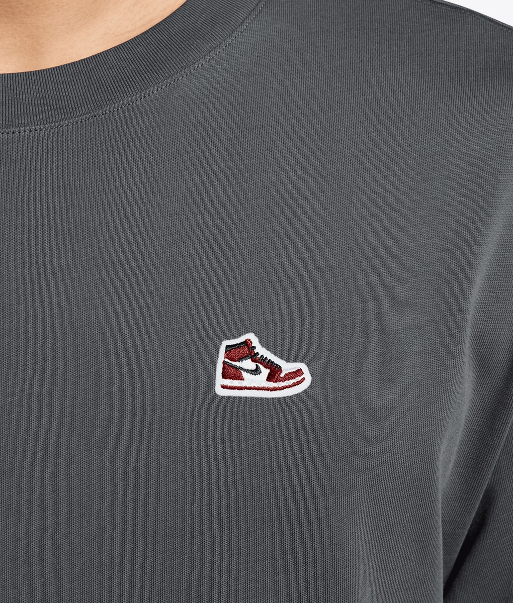 Jordan Jordan Sneaker Patch Short Sleeve Crew T-Shirt Iron Grey