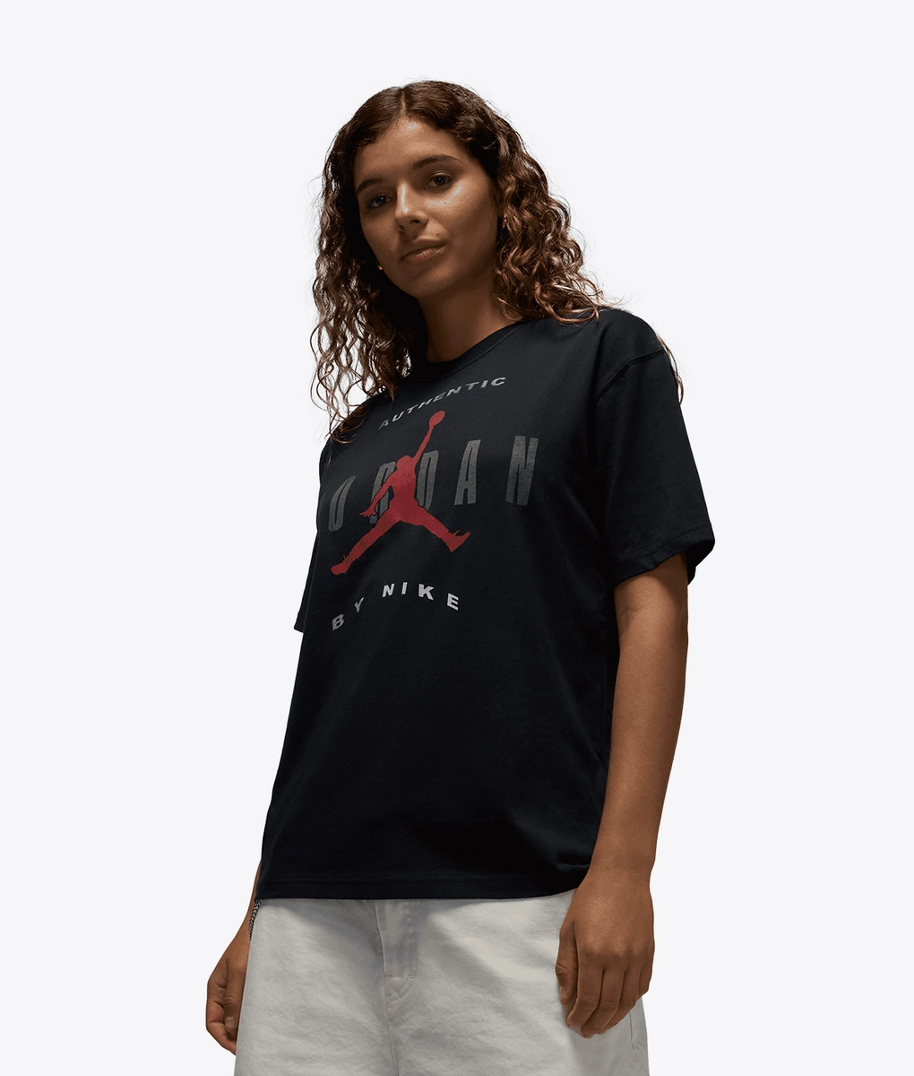 red and black jordan shirt women's