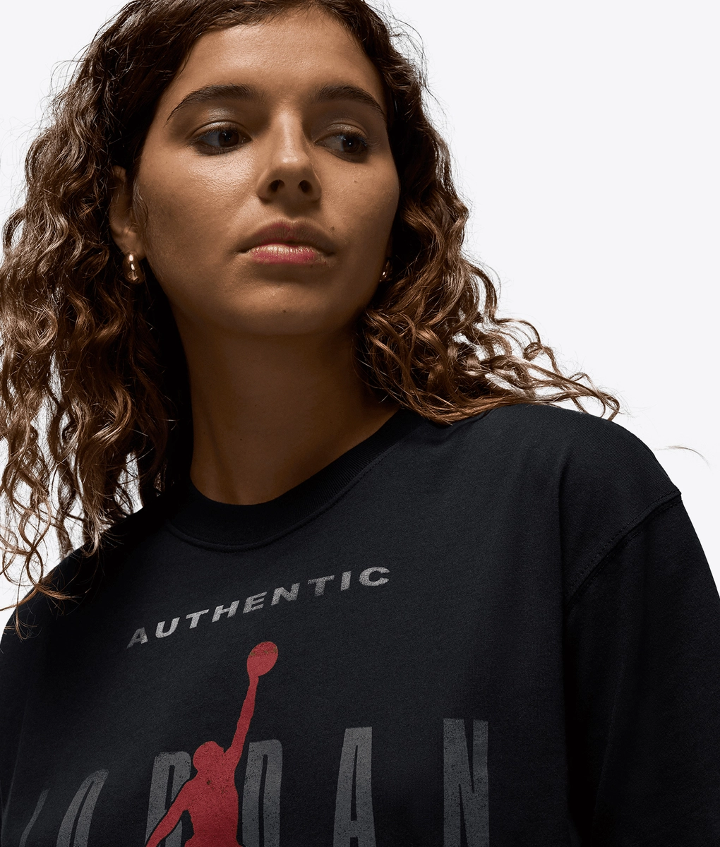 red and black jordan shirt women's