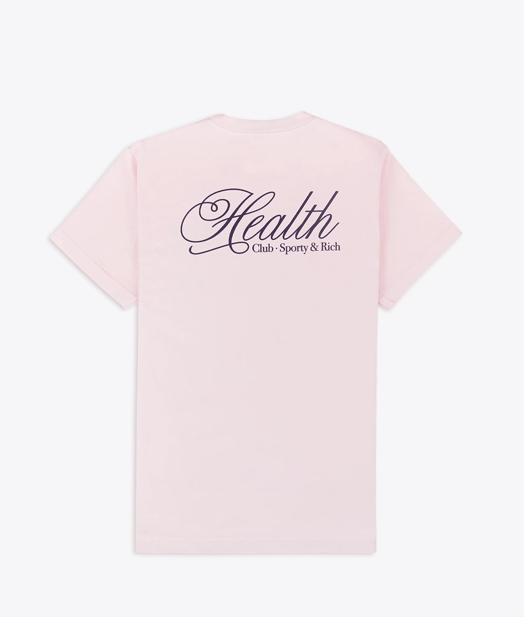 【sporty&rich】21SS HEALTH Tシャツ Sporty & Rich - Sporty & Rich Health Script T-Shirt Pink Dolphin