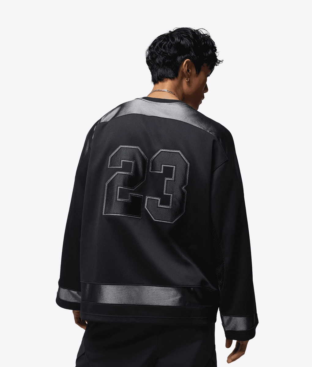 黒のみ　 jordanブルックリン メンズ カレッジエイト ホッケージャージー Jordan - Jordan Brooklyn Collegiate Hockey Jersey Black/Iron Grey