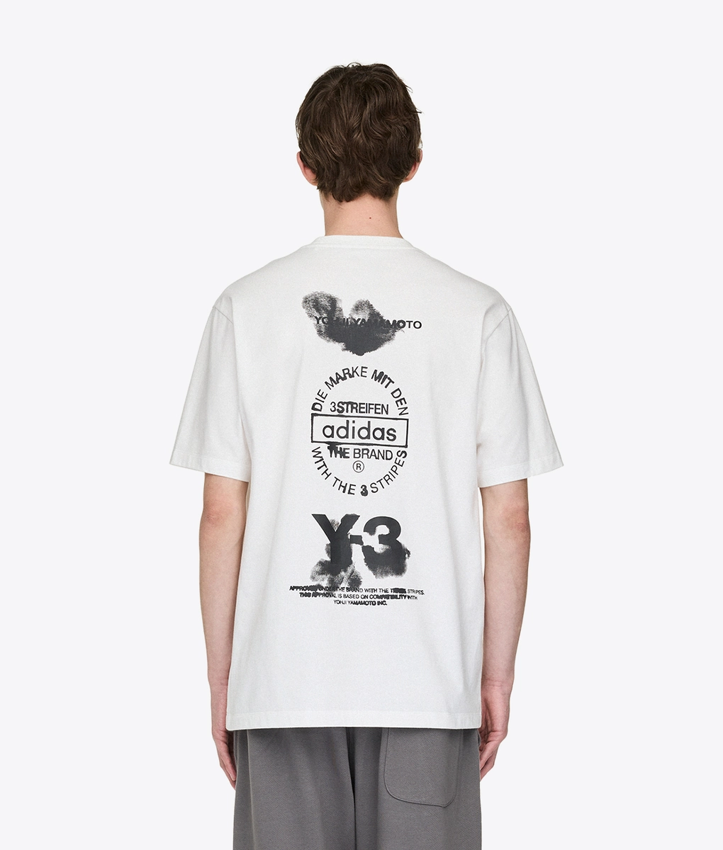 Y-3 - Adidas Originals Graphic Short Sleeve Tee Core White