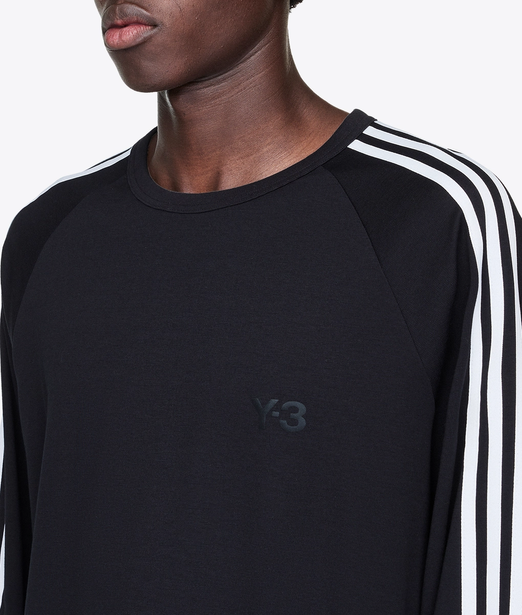 Y-3 - Y-3 Long Sleeve Tee 3-Stripes Black | Buy Men's Tee