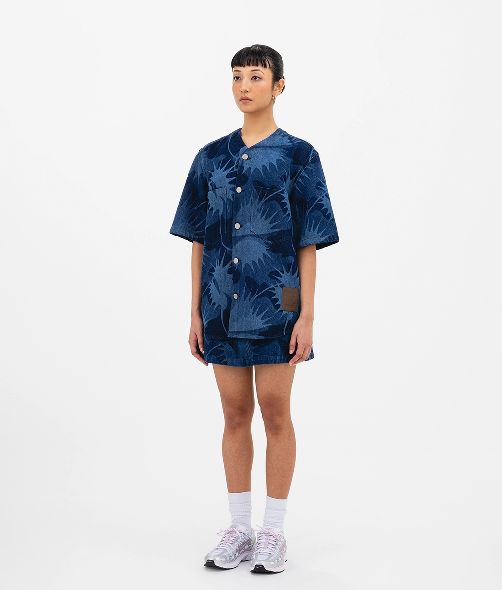 VegNonVeg - Veg Non Veg Baseball Shirt Mid Blue | Buy Unisex