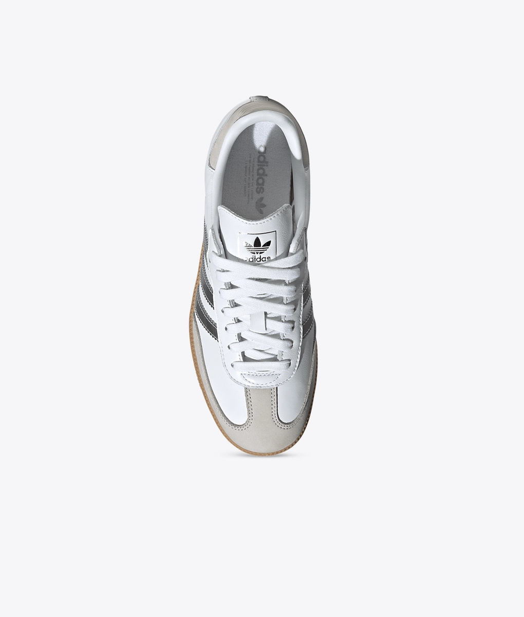 靴 adidas Originals Women's Samba OG Silver Adidas Originals - Adidas Originals Samba Og White/Silver Metallic