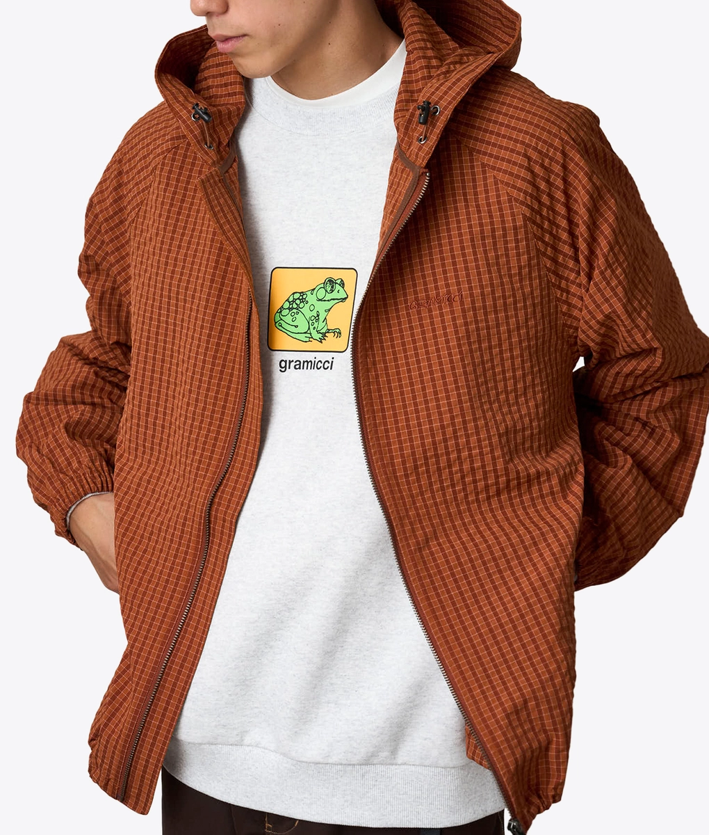 Gramicci - Gramicci Northside Plaid Hooded Jacket Brick | Buy