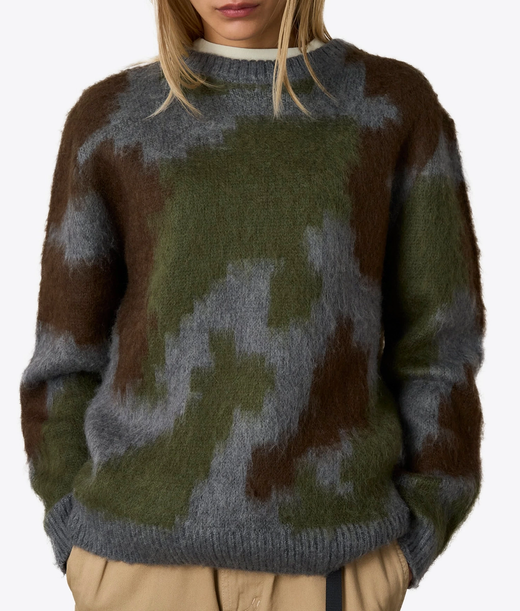 Gramicci - Gramicci Mohair Digi Camo Sweater Jungle | Buy Men's