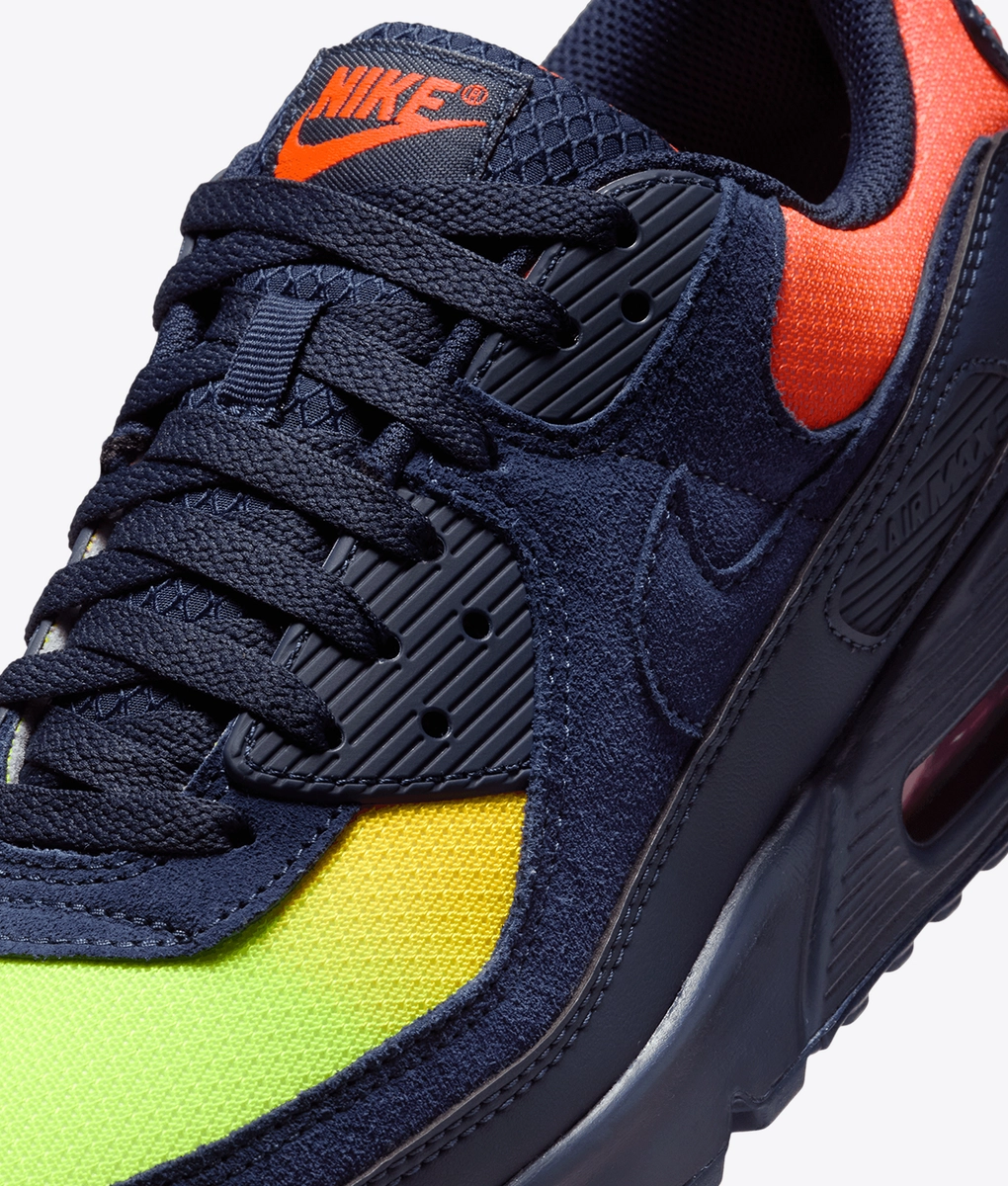 Nike - Nike Air Max 90 Lemon Venom/Blackened Blue-Hyper Crimson