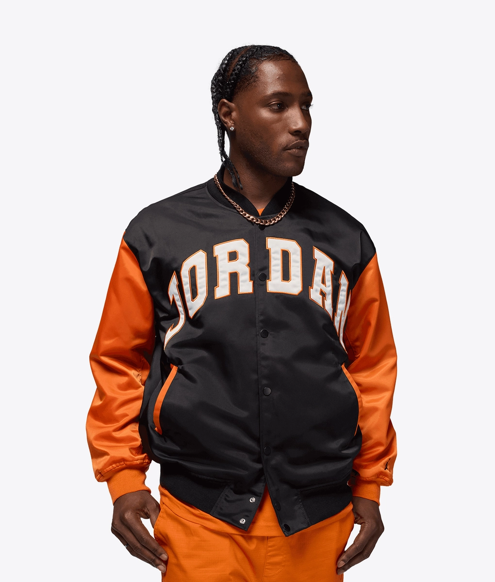 Jordan - Jordan Brooklyn Collegiate Varsity Jacket Black/Starfish