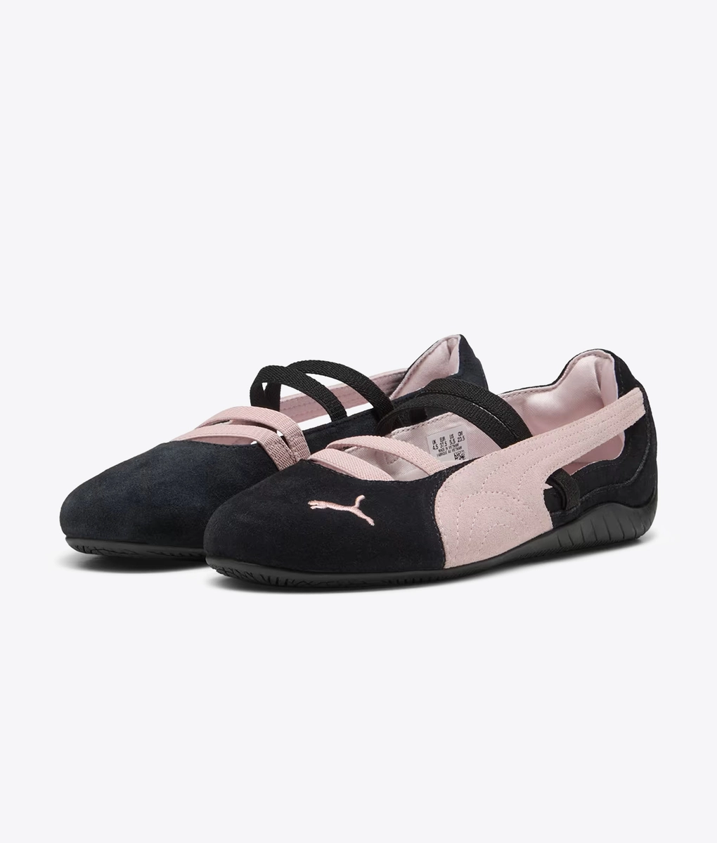PUMA バレエシューズ 黒・ピンク speedcat ballet Puma - Puma Speedcat Ballet Suede Puma Black/Mauve Mist |Buy