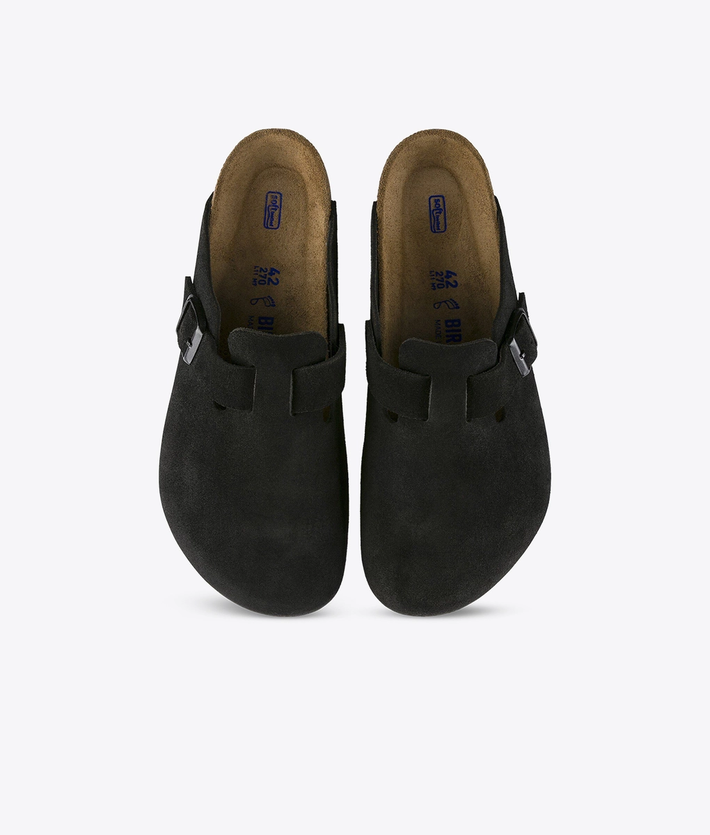Birkenstock - BOSTON SOFT FOOTBED SUEDE LEATHER - VegNonVeg