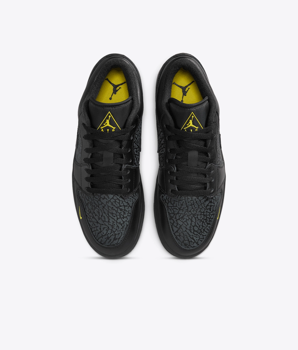 black and yellow jordan logo