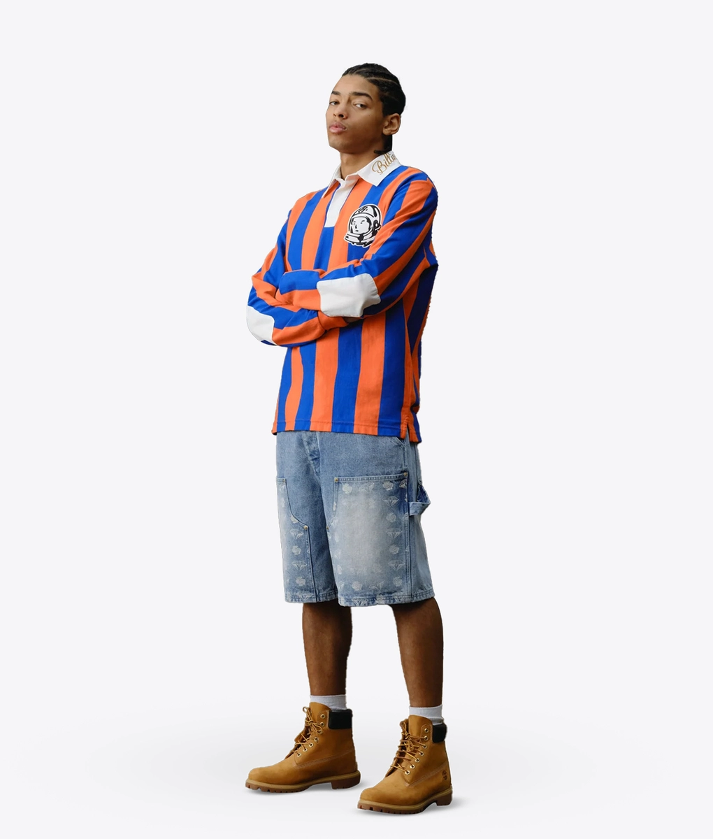 Billionaire Boys Club - HEAVY STRIPE LONG SLEEVE RUGBY POLO