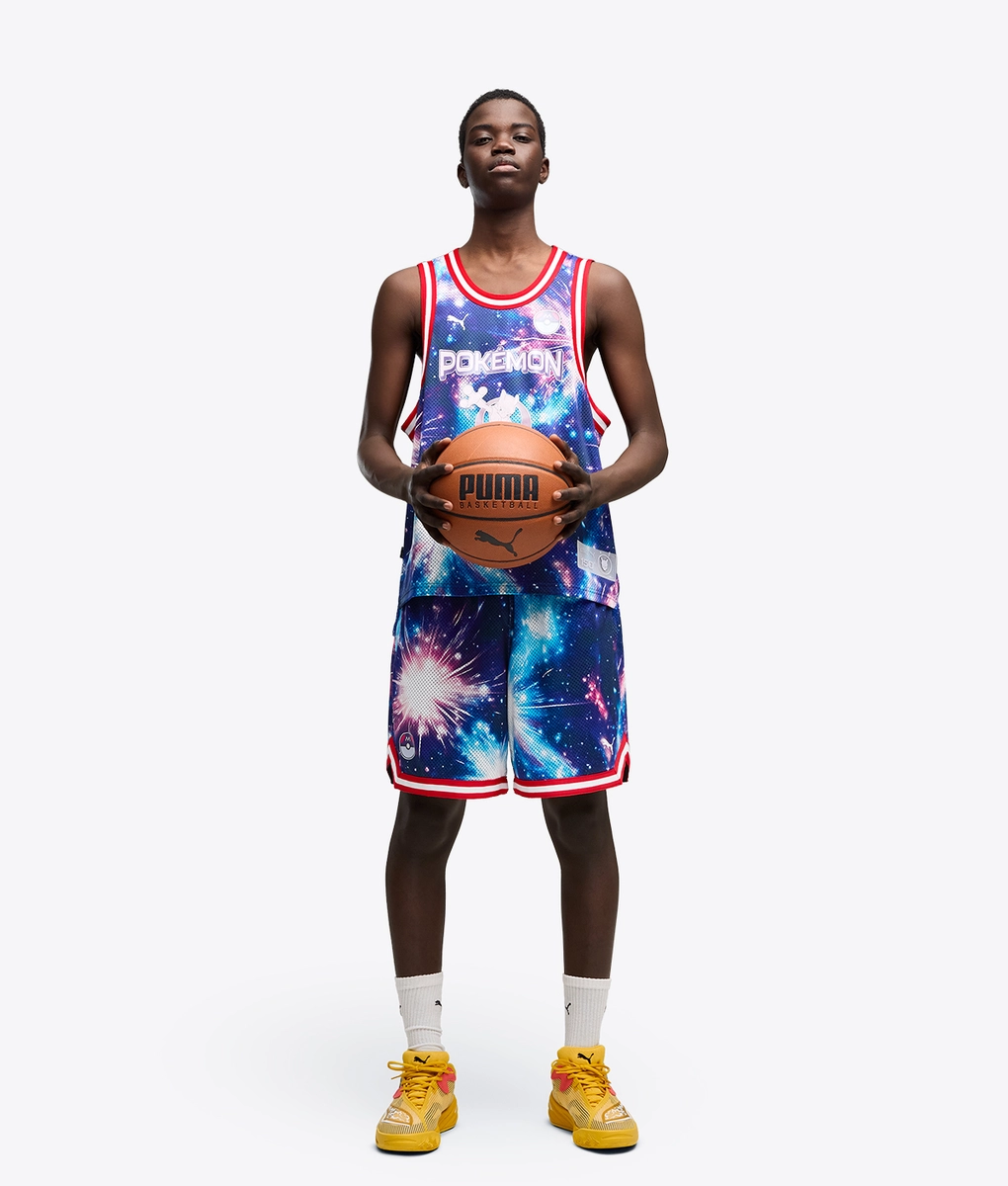 Puma - X POKEMON X HOOPS MEWTWO PRINTED SHORTS - VegNonVeg