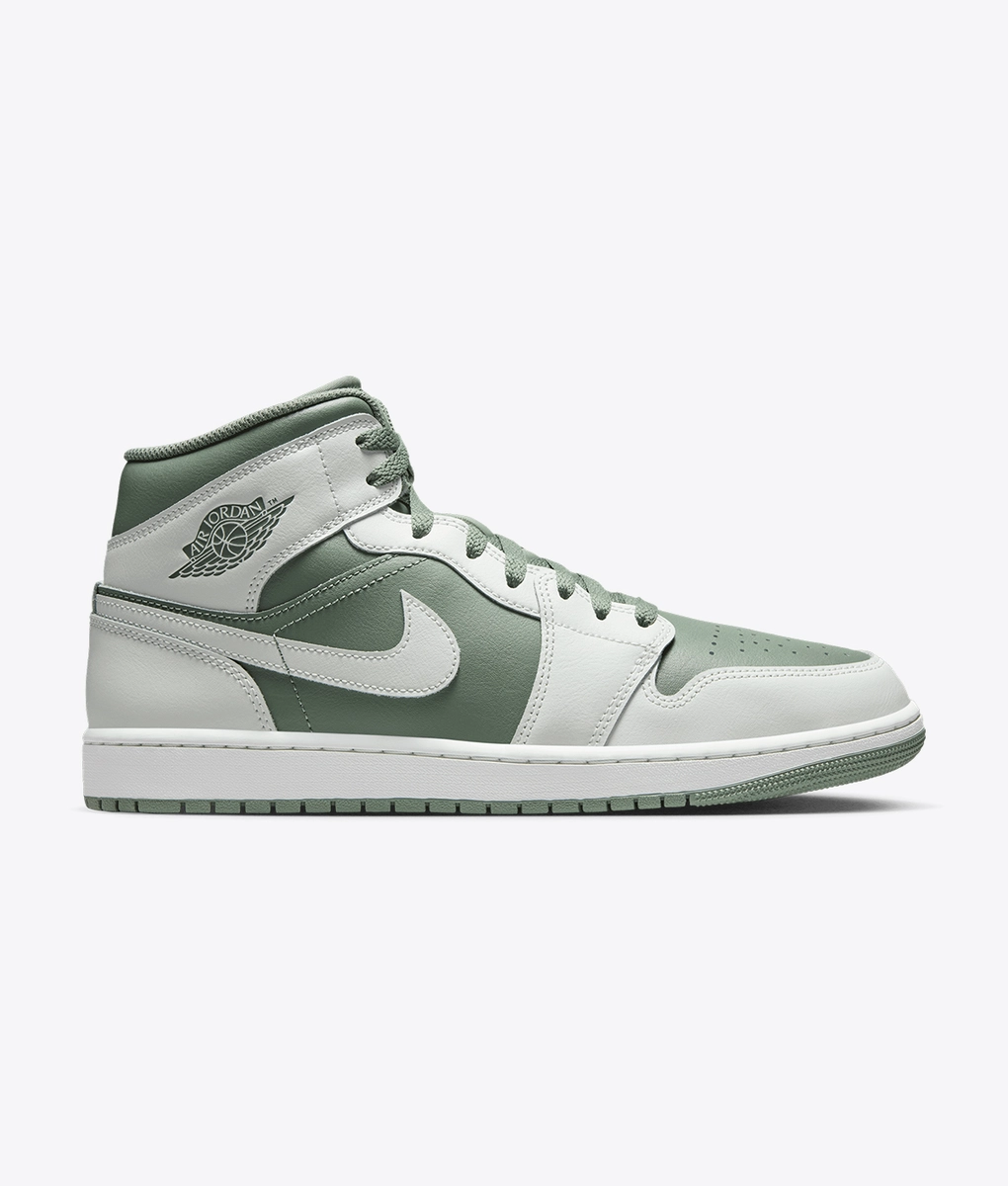 Nike Air Jordan 1 Mid グレー/ホワイト/グリーン Jordan - AIR JORDAN 1 MID - VegNonVeg