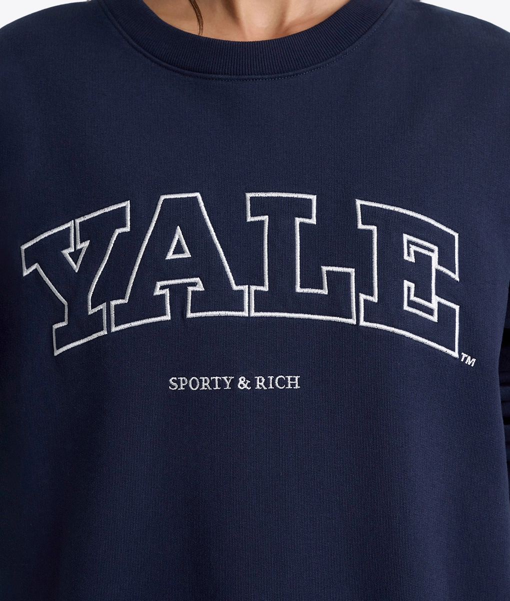 Sporty & Rich - X YALE IVY CREWNECK SWEATSHIRT - VegNonVeg