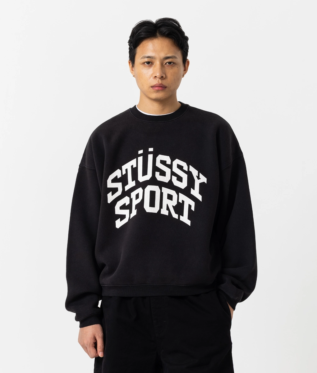 Stüssy - BIG CRACKLE SPORT CREW SWEATSHIRT - VegNonVeg