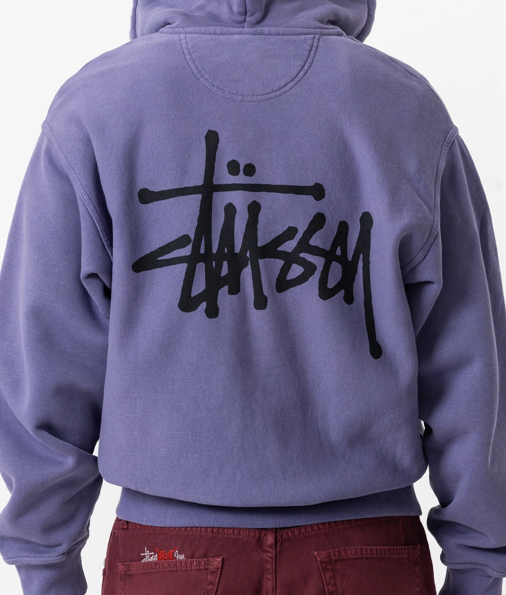 Stüssy - PIGMENT DYED FRONT OPEN FLEECE HOODIE - VegNonVeg