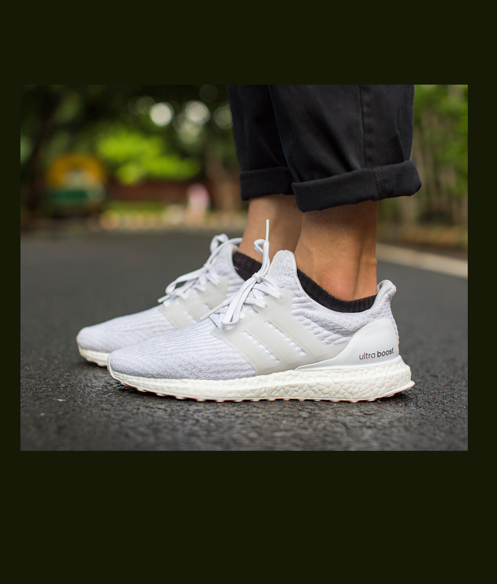 adidas gazelle silver green womens Adidas Ultraboost 1.0 "Triple White"  Beater Sneaker