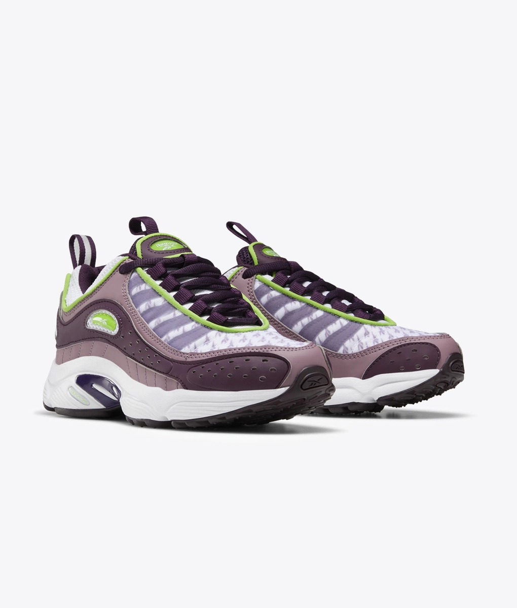 REEBOK - DAYTONA DMX II 'WHITE/SESOGR/EGGPLA' - VegNonVeg REEBOK - DAYTONA DMX II 'WHITE/SESOGR/EGGPLA' - VegNonVeg