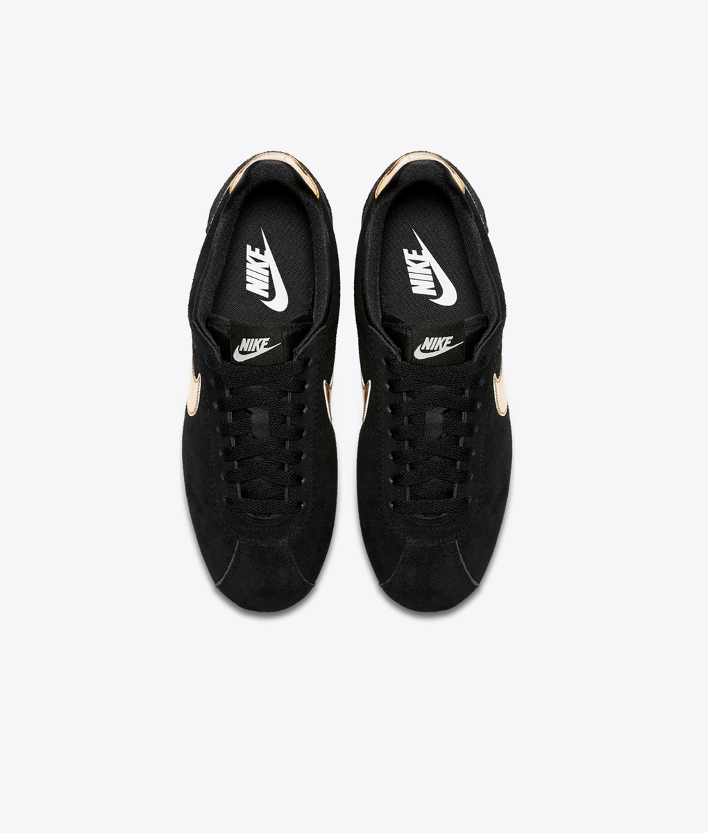 nike cortez black and gold