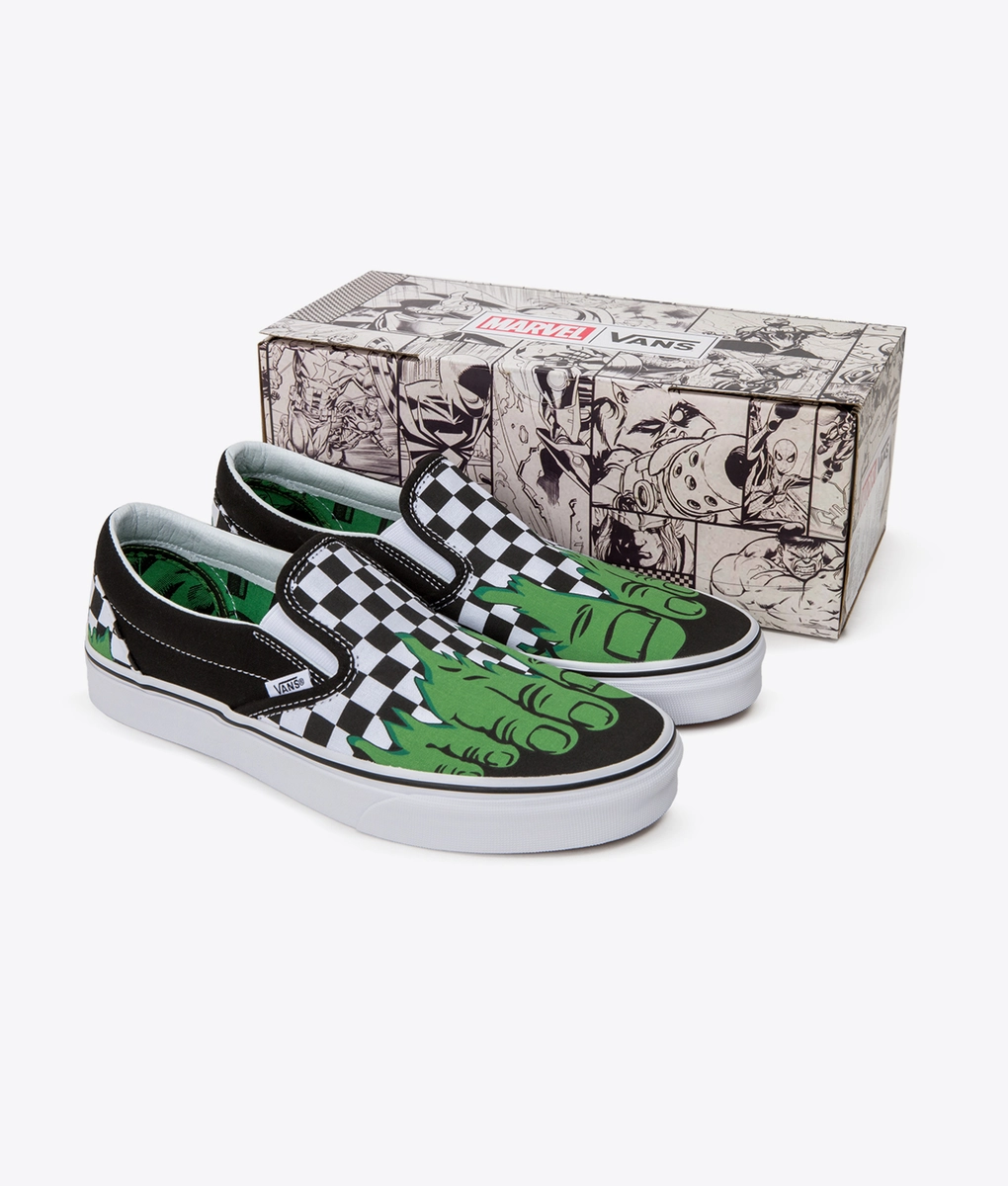 Vans - CLASSIC SLIP-ON (MARVEL) 'HULK/CHECKERBOARD' - VegNonVeg