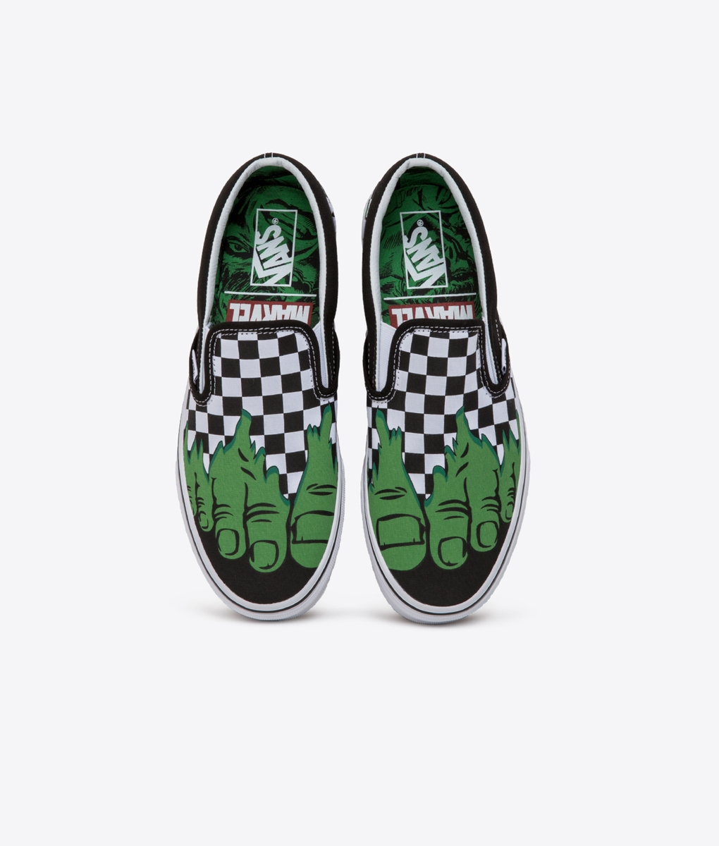 Vans X Marvel The Incredible Hulk Checkerboard Slip on