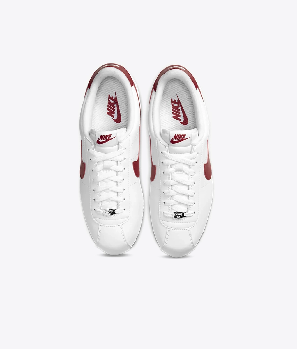 Nike - CORTEZ BASIC LEATHER 'WHITE/VARSITY RED' - VegNonVeg