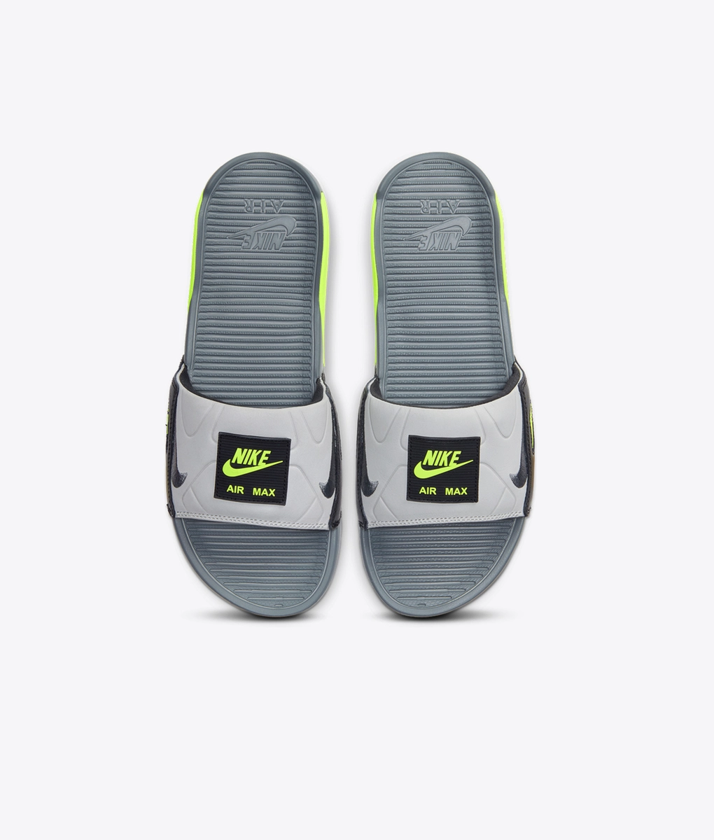 Nike - NIKE AIR MAX 90 SLIDE 'SMOKE GREY/SMOKE GREY-VOLT