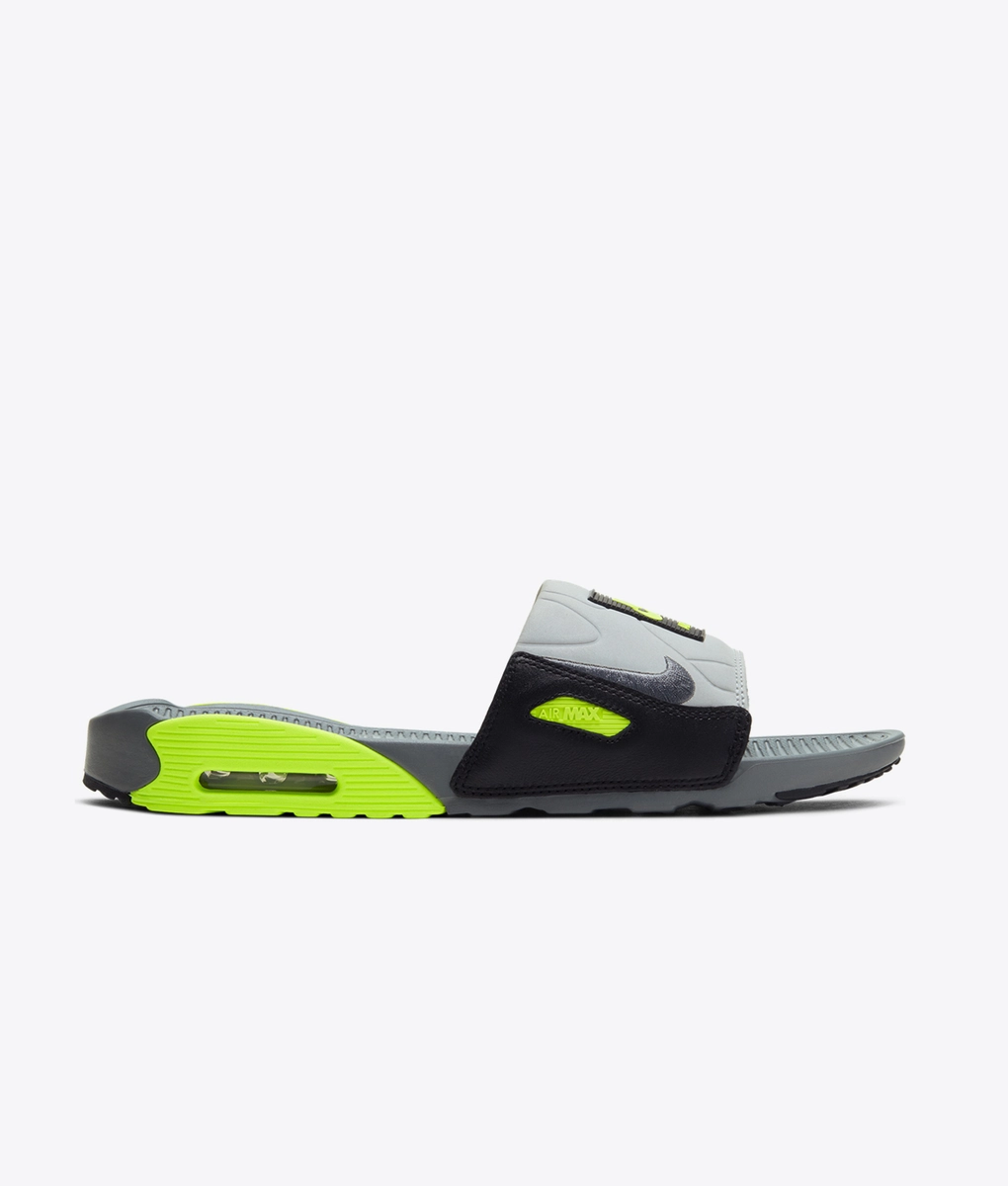 Nike - NIKE AIR MAX 90 SLIDE 'SMOKE GREY/SMOKE GREY-VOLT