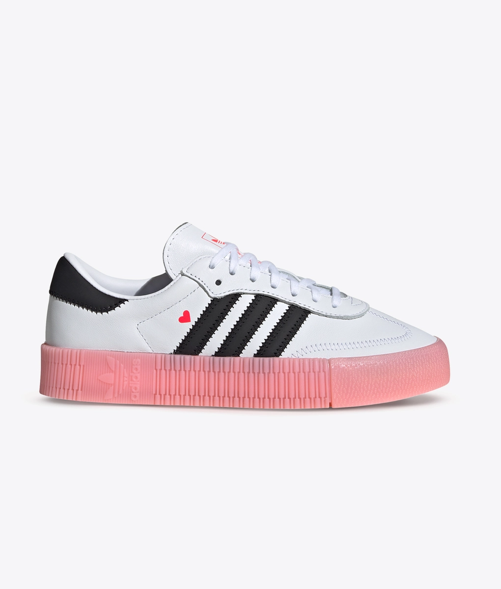 Adidas Originals - SAMBAROSE W 'FTWWHT/CBLACK/GLOPNK' - VegNonVeg