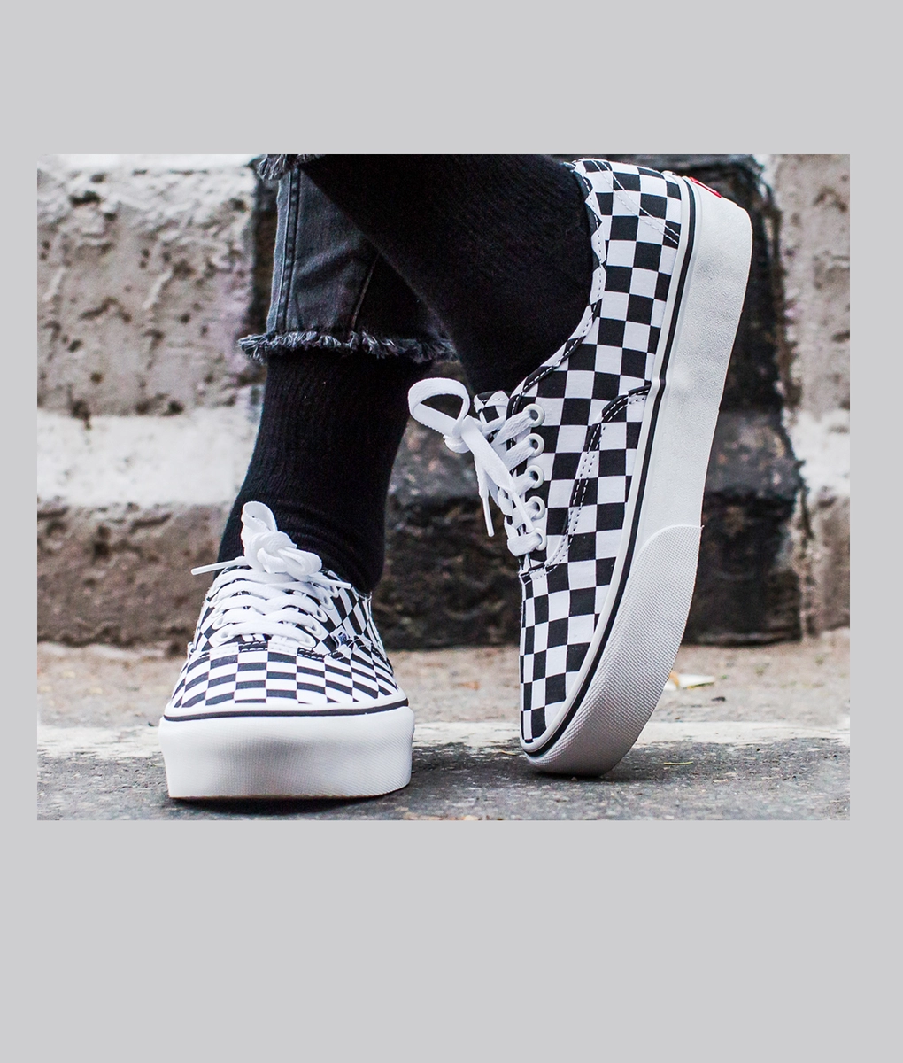 AUTHENTIC PLATFORM 20 CHECKERBOARD 'TRUE WHITE'