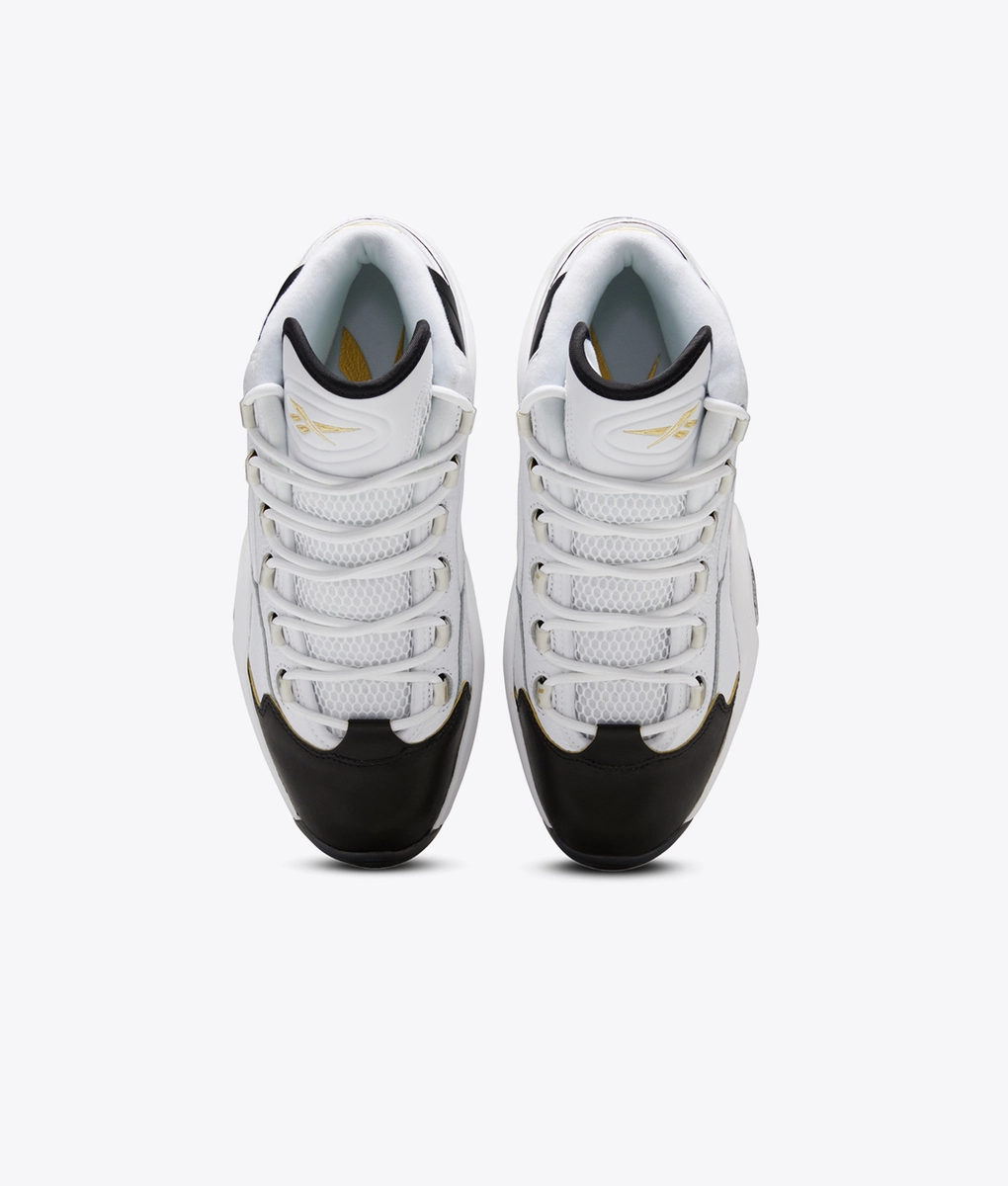 reebok question mid white and black