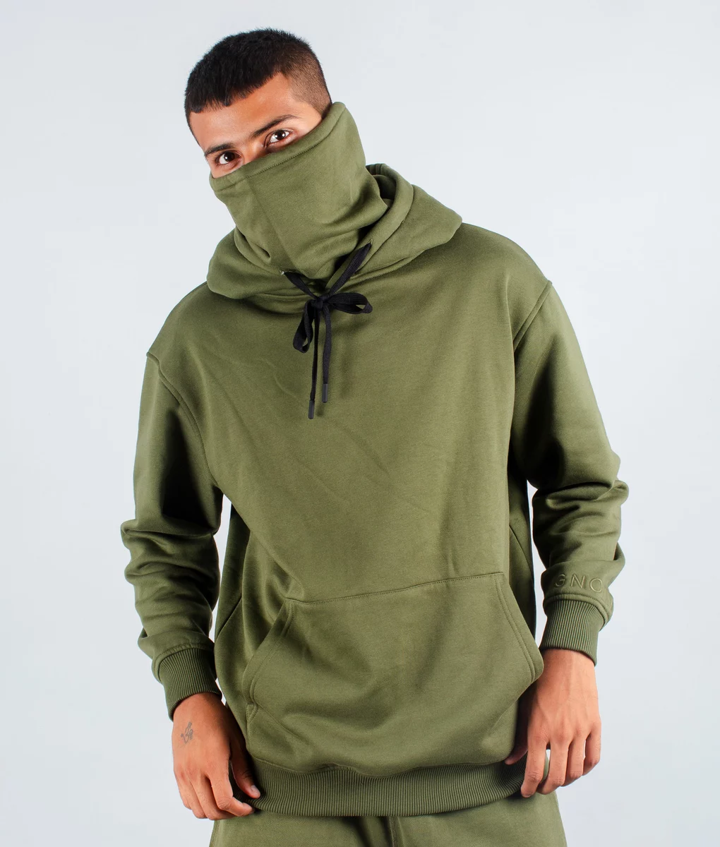 VegNonVeg - VegNonVeg Essential Snood Hoodie 'OLIVE' - VegNonVeg