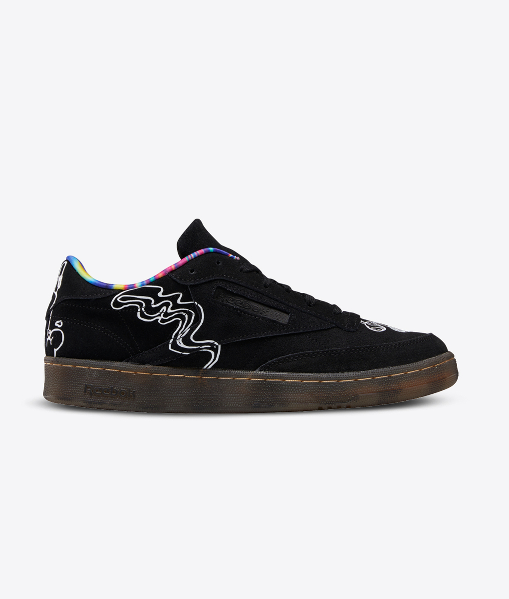 REEBOK - CLUB C 85 'BLACK/FTWWHT/RBKLE5' - VegNonVeg