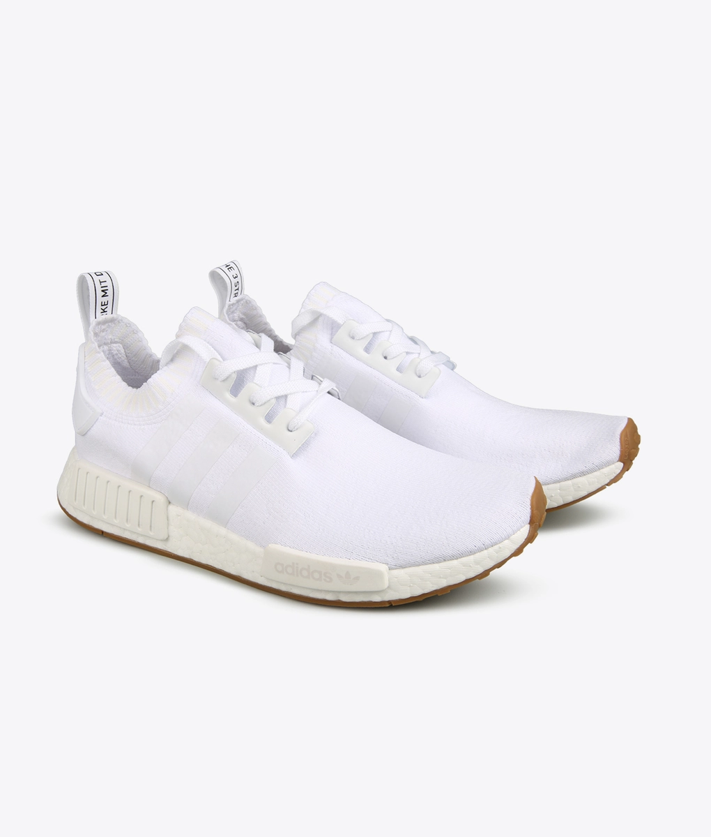 Adidas Originals - Adidas - NMD R1 PrimeKnit 'White/Gum' - VegNonVeg Adidas Originals - Adidas - NMD R1 PrimeKnit 'White/Gum' - VegNonVeg