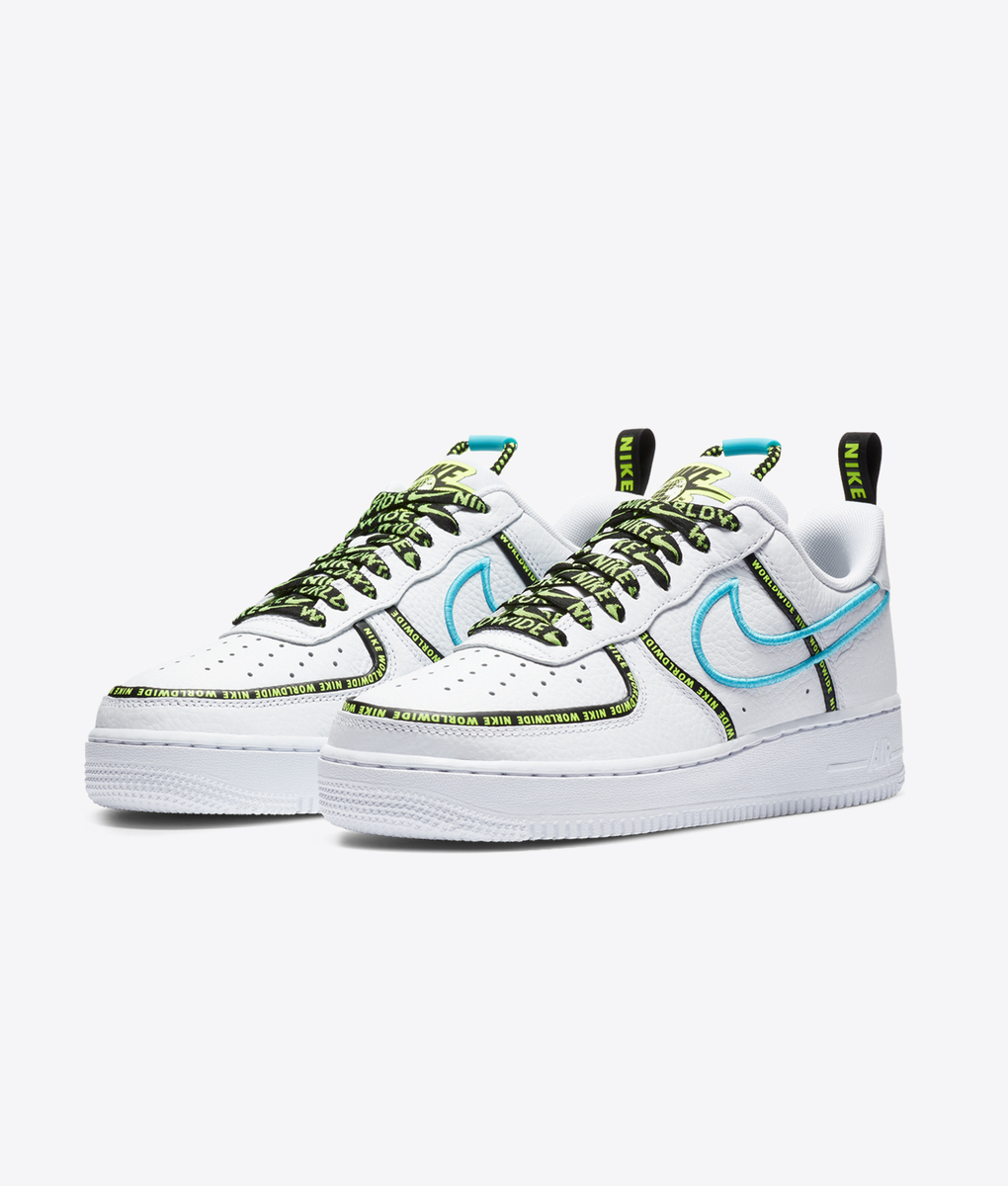 nike air force 1 07 prm worldwide white blue fury