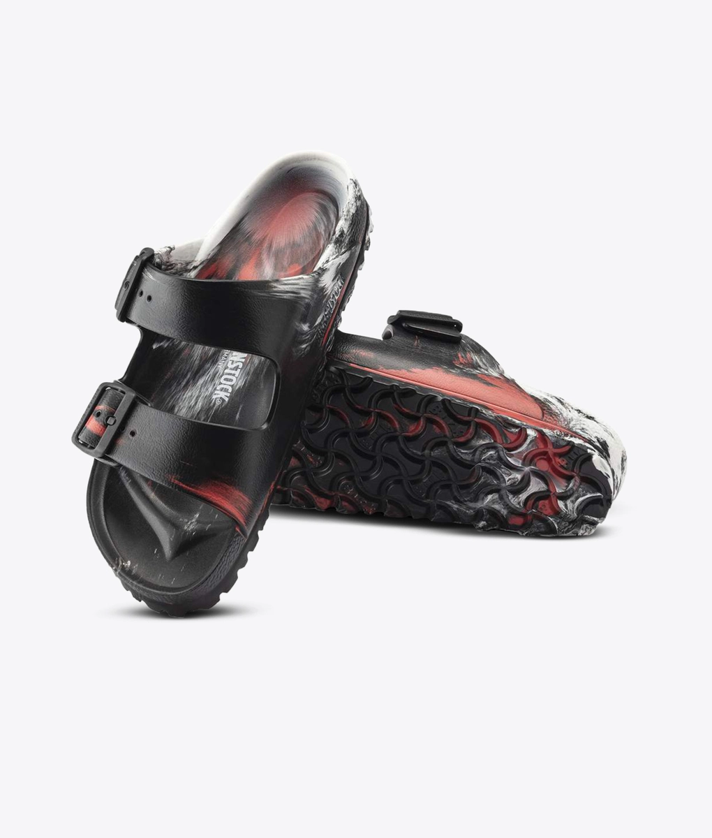Arizona Split Birko Flor Birkenstock Red And Black  display picture 1