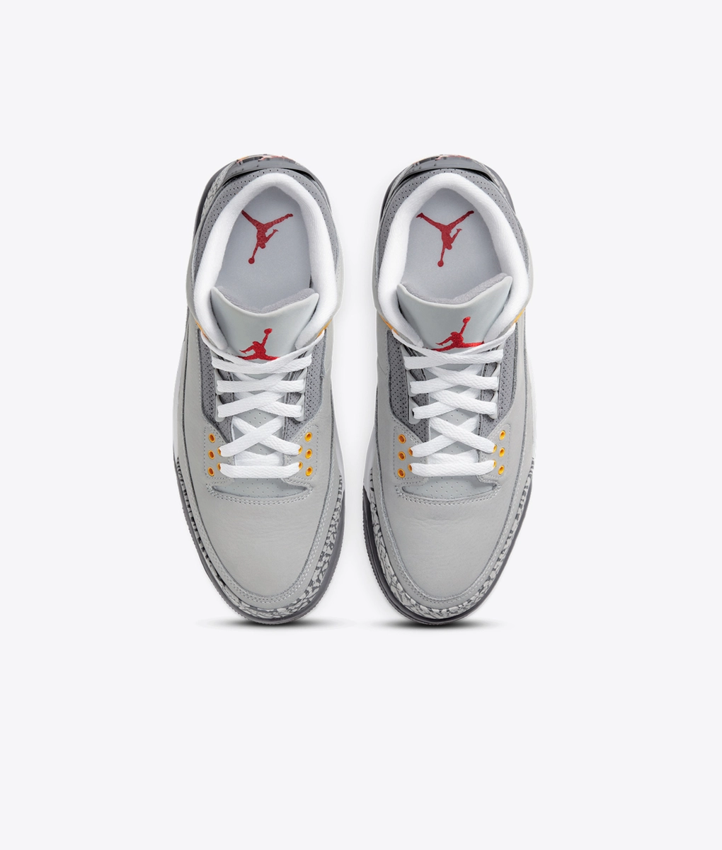 retro 3 silver sport red orange