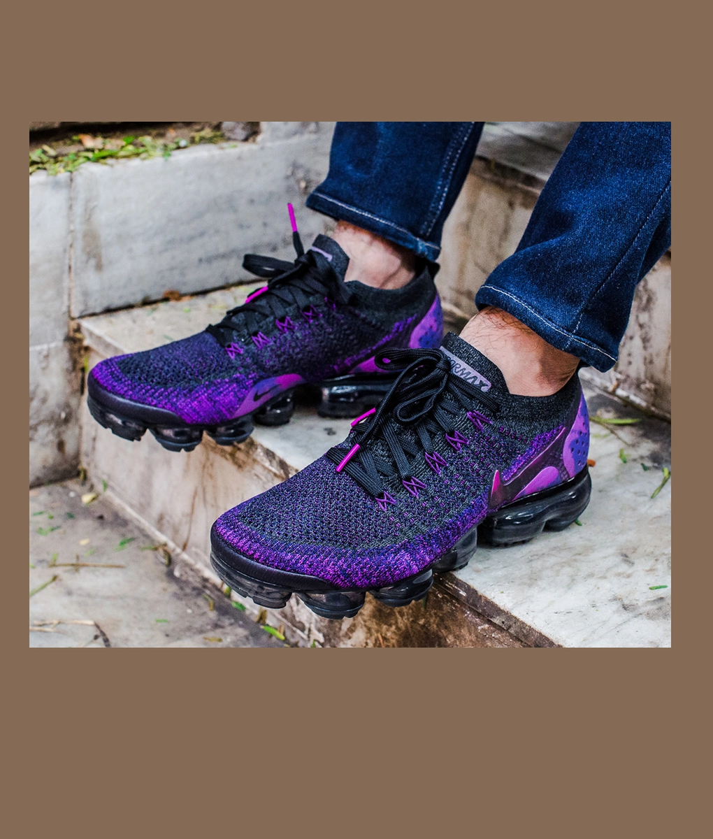 purple nike air vapormax flyknit