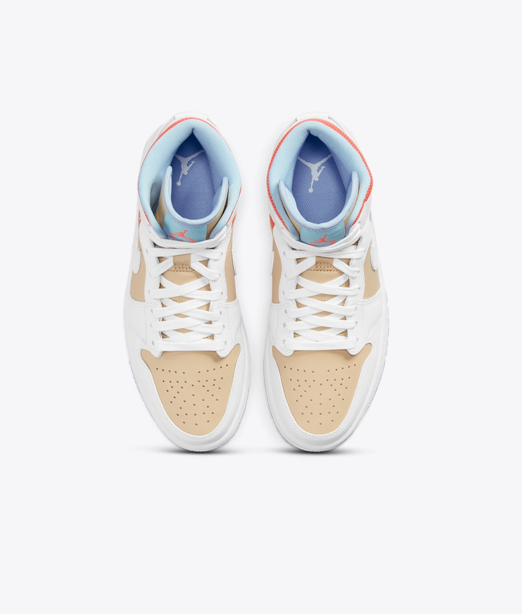 シューズ(女性用) Nike Air Jordan 1 Mid SESAME 24cm JORDAN BRAND WMNS AIR JORDAN 1 MID SE SESAME/WHITE-FLASH