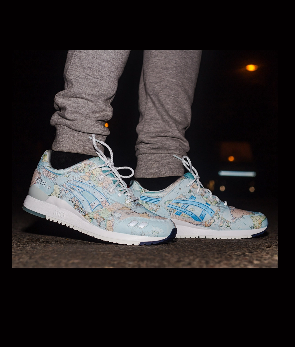 ASICS - ASICS TIGER X ATMOS GEL-LYTE III 'WORLD MAP' - VegNonVeg