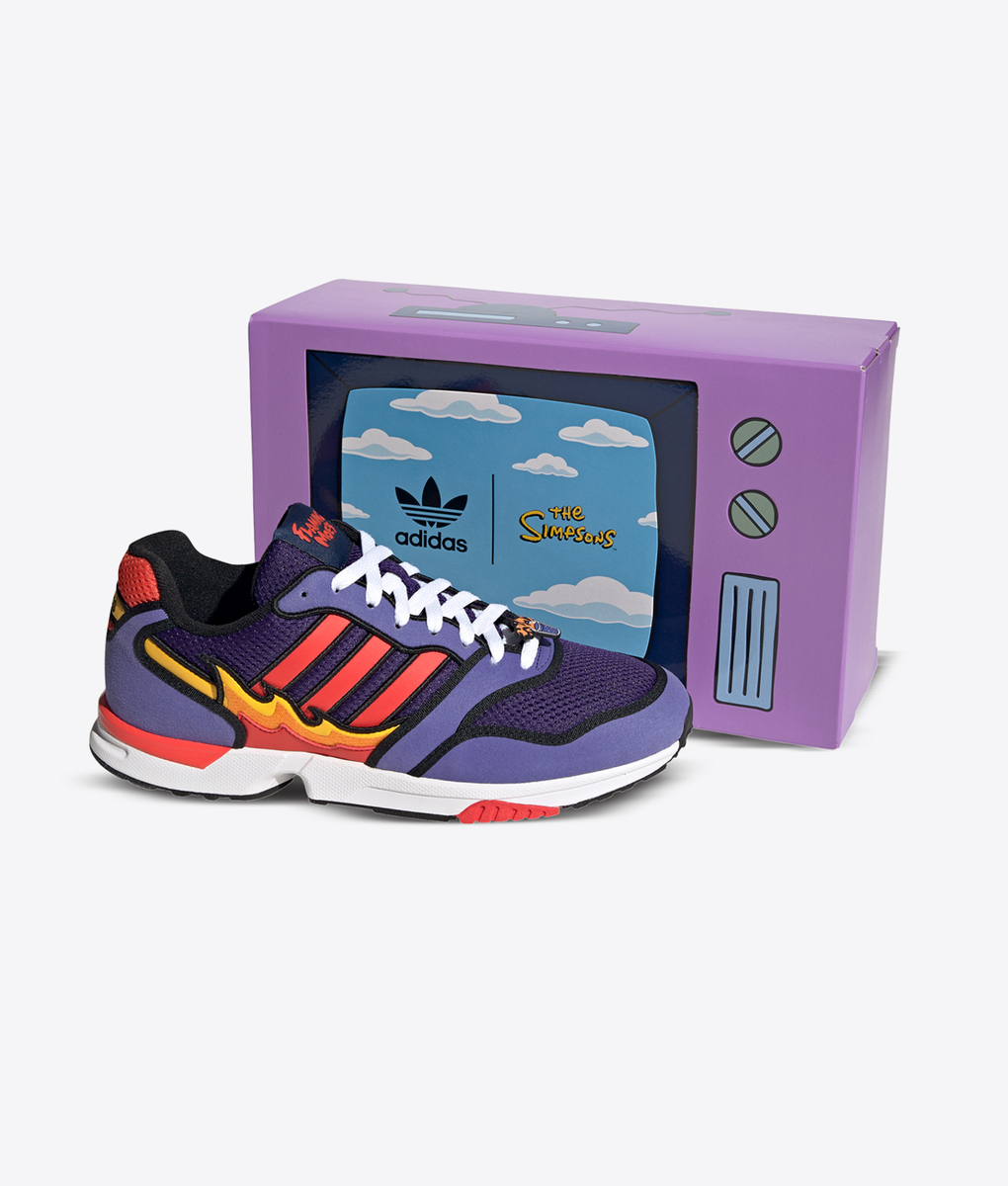 Adidas The Simpsons ZX 1000 C Flaming Moe\'s Shoes Mens Size 8.5 Purple H05709 Size 8.5 - The Simpsons x adidas ZX 1000 Flaming Moe main image 4