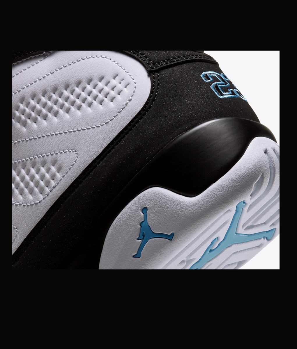 jordan 9 blue black and white